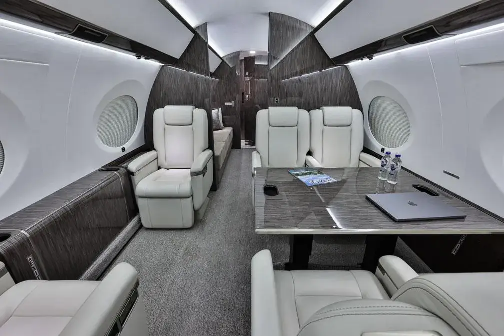 Gulfstream G650ER aft cabin designed for private relaxation and rest
