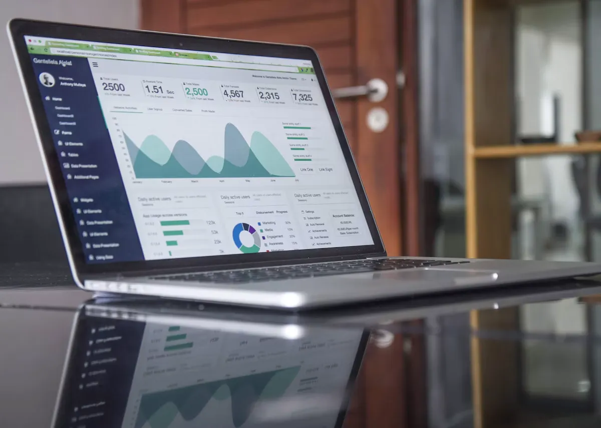 Financial charts on a desk